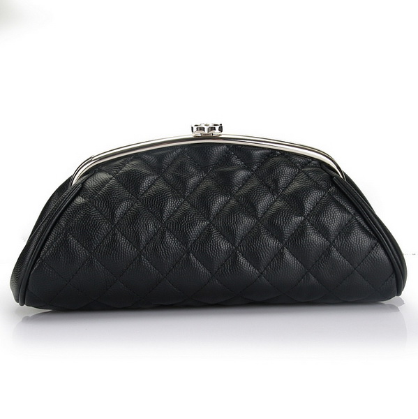 Fake Chanel Caviar Leather Coco Clutch Bags A35488 Black On Sale - Click Image to Close
